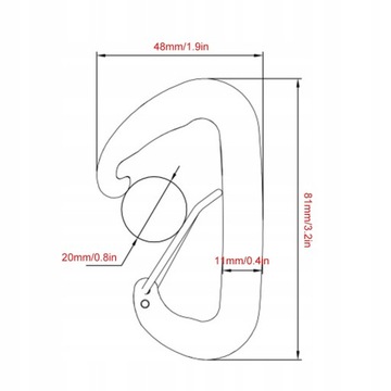 КЕМПИНГОВЫЙ КАРАБИН 12КН 6 ШТ.