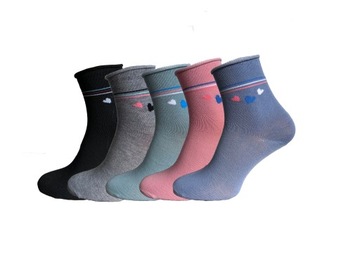10x Skarpety skarpetki Bezuciskowe Damskie bawełniane 35-38