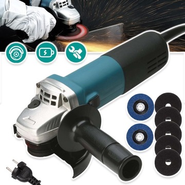 SZLIFIERKA KĄTOWA KĄTÓWKA PROFESSIONAL 125 MM 710W 7 TARCZ DO PŁYTEK BETONU