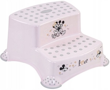 PODEST Dwustopniowy Antypoślizgowy MINNIE róż