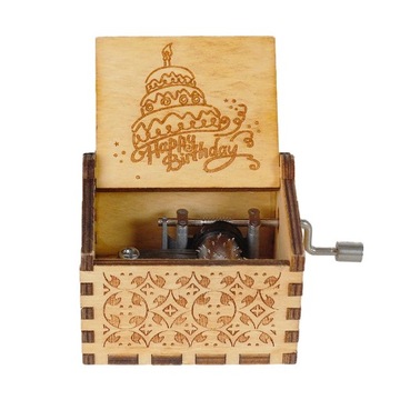 Hot Hand Crank Wooden Music Box Jurassic Park Hall