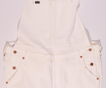 LEE ogrodniczki WHITE jeans BIB LOGGER _ M