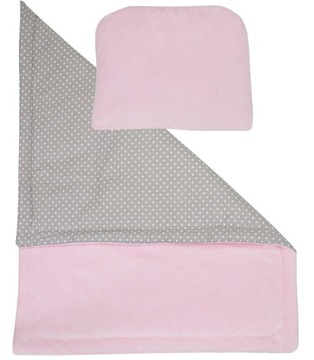 КОМПЛЕКТ ПОСТЕЛЬНОГО ПРИНАДЛЕЖНОСТИ + ВСТАВКА + МАТРАС ГОРОШИЙ/РОЗОВЫЙ