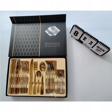 НАБОР СТОЛОВЫХ ПРИБОРОВ 24 EL НАБОР НА 6 ЧЕЛОВЕК СТАЛЬНОЙ ЯЩИК