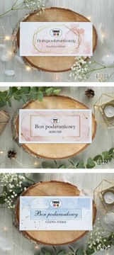 Karty Podarunkowe Ekskluzywne z Logo i Kopertami w zestawie 100 sztuk
