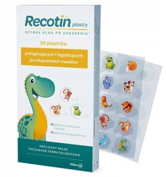 Recotin Plastry łagodzące po ukąszeniu owadów 30szt
