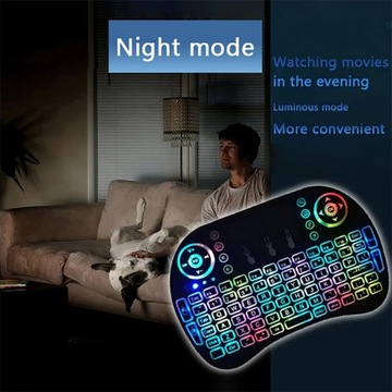МИНИ-БЕСПРОВОДНАЯ КЛАВИАТУРА со светодиодной подсветкой BT ПК SMART TV