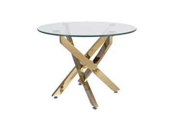 ŁAWA AGIS A TRANSPARENTNY/złoty FI60X45 glamour SZKŁO metal