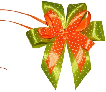 KOKARDA PREZENT tasiemka satynowa - 10 szt. BORDO