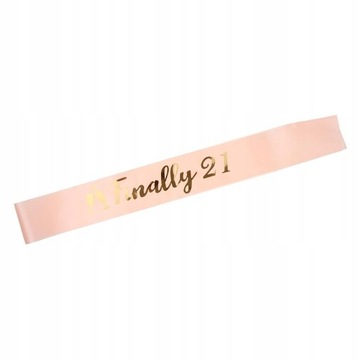 6xFinally 21 Атласный пояс Поздравление с днем ​​рождения