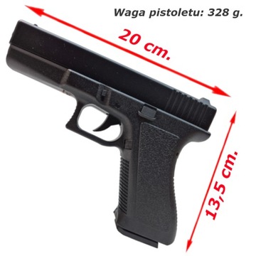 Pistolet METAL, POLIMER Replika ASG na KULKI 6mm +2 Tarcze