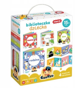 CZUCZU Biblioteczka Dziecka Zestaw 4 Książek 15m+