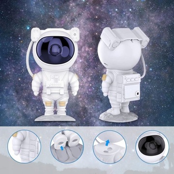 LAMPKA NOCNA LED PROJEKTOR GWIAZD NIEBA ASTRONAUTA DLA DZIECI