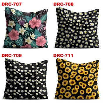 Декоративная наволочка для гостиной, спальни, монстера, цветы, микс