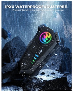 Мотоциклетный Bluetooth-интерком Moman H4 Plus Ipx6 1000 мАч 5,3
