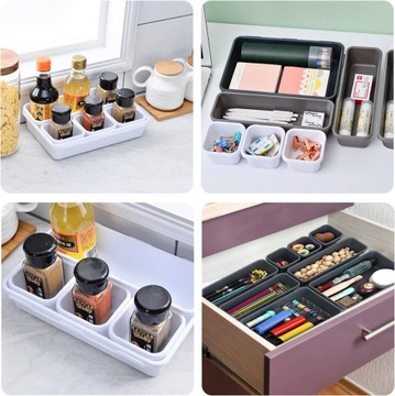 Пластиковый модульный организатор контейнер для ящиков из 8 штук вставки