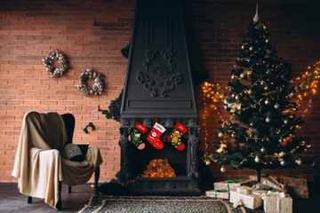 Рождественские чулки для камина.