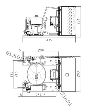 Agregat chłodniczy skraplający Embraco Aspera UEMT6165U R290
