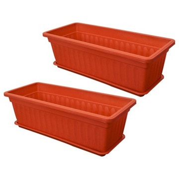 Prostokątne donice do roślin zewnętrznych Plastik