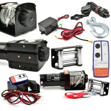 АККУМУЛЯТОРНАЯ ЛЕБЕДКА ДЛЯ АВТОМОБИЛЯ Quad PLUG 12V 2500LBS + ПУЛЬТ ДИСТАНЦИОННОГО УПРАВЛЕНИЯ