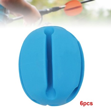 6x силиконовые ремни для удочек, резиновые зажимы для удочек, синие