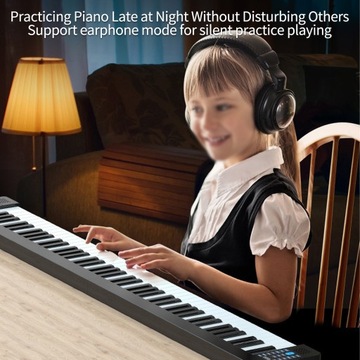 Многофункциональное складное электронное пианино с 61 клавишей
