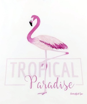 БЛУЗКА Футболка с фламинго XL Butterfly&Tiger