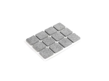 Filc samoprzylepny szary Podkładka pod krzesła KWADRAT 25x25 mm