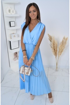 ЭЛЕГАНТНОЕ ПЛИССИРОВАННОЕ ДЛИННОЕ ПЛАТЬЕ CARREN! WZ.2