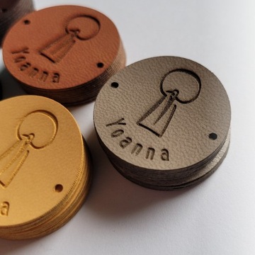 Персонализированные бирки из экокожи с логотипом, 200 шт.