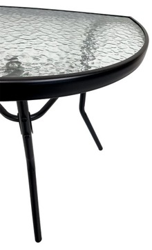 СТОЛ СТОЛ БАЛКОН ТЕРРАСА КОФЕ САД ЗАКАЛЕННОЕ СТЕКЛО LIPARI ЧЕРНЫЙ