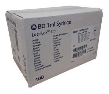 Strzykawki z podziałką 1ml Luer Lock 100 szt 3-cz.
