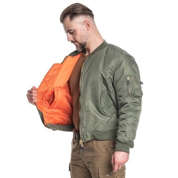 Kurtka Pilotka Wojskowa Flek Flyers MFH MA-1 US Flight Jacket - Zielona XL