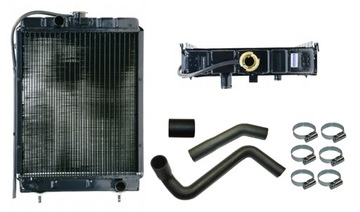 CHŁODNICA WODY 4-RZĘDOWA MIEDZIANA C-330 + WĘŻE