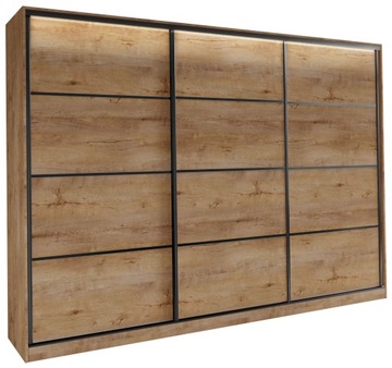 Szafa przesuwna z szufladami 280cm dąb lefkas LOFT