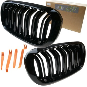 Решетка для почек, GLOSS BLACK BMW X5 F15 X6 F16, черный глянцевый