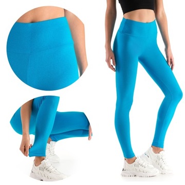 LEGGINSY DAMSKIE Z WYSOKIM STANEM GETRY TURKUS 44