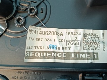 SKODA KAROQ 2020R 1,5 TSI 110KW BOCZEK DRZWI PRAWY TYŁ 57A867024T CCI