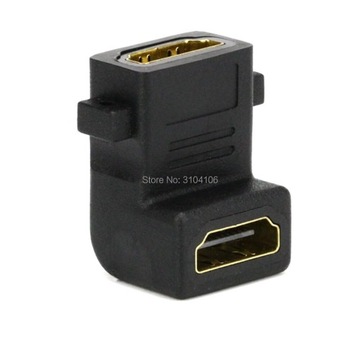 Adapter HDMI do HDMI Łącznik F/F 90 żeński żeński