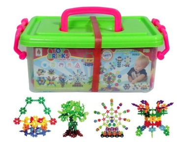 Klocki Konstrukcyjne Rzepy Kreatywne Płatki 1500el