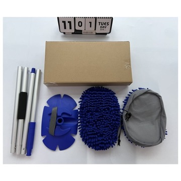 ТЕЛЕСКОПИЧЕСКАЯ ЩЕТКА ДЛЯ МЫТЬЯ АВТОМОБИЛЕЙ АВТОБУСОВ МЯГКАЯ СМЕННАЯ ШВАБРА 160СМ