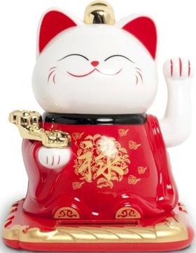Figurka Solarna Japoński Kot Szczęścia Maneki Neko