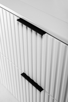 Белый шкафчик под умывальник 80. Модные рифленые фасады из МДФ ТОП!