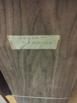 ШПОН АМЕРИКАНСКОГО ОРЕХА 310x32см 0,99м2 УПАКОВКА № 41