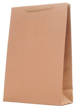 Torby papierowe prestiż eko 17x7x25cm pakiet 50szt czyste pod nadruk logo
