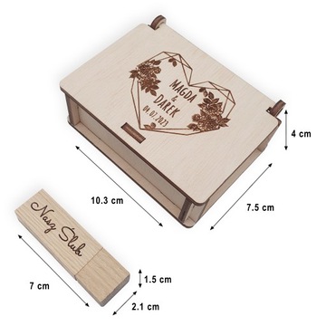 Флешка 32ГБ + Деревянная коробка + ГРАВИРОВКА