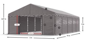 Гаражная палатка 3х10м DAS 240 SF