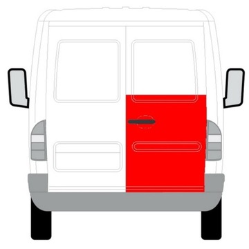 Reperatura drzwi tył P (Poszycie, część dolna, 1/2 wys) pasuje do: MERCEDES