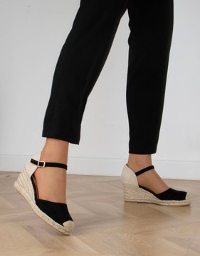 БОСОНОЖКИ НА ТЕХНИКЕ ESPADRYLE, ЧЕРНЫЕ 38