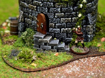 Башня, каменная башня, ролевые боевые игры, диорама